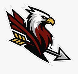 The Gryphon Arrows team badge: an eagle’s head in profile over a crossed arrow.